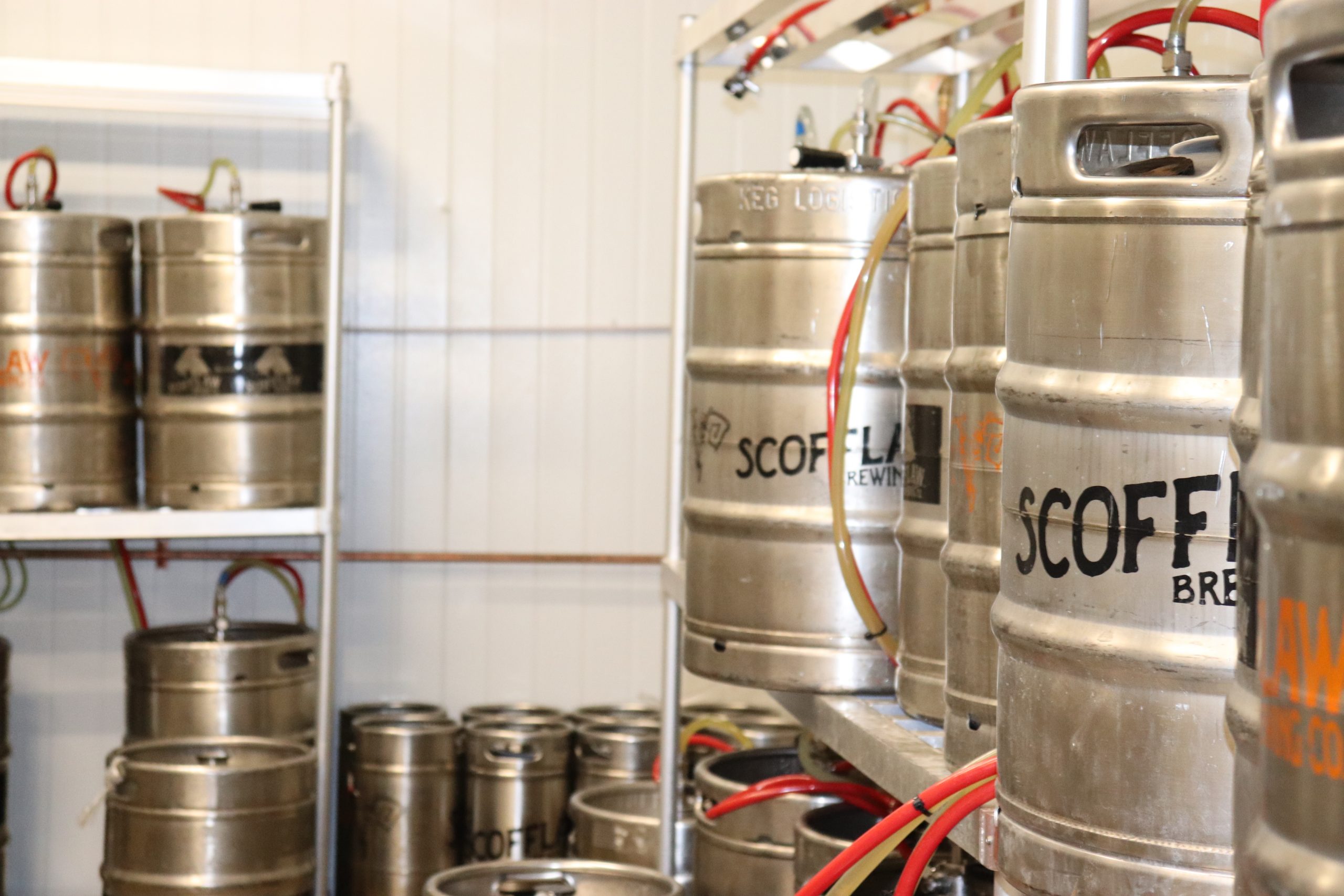 Inside Scofflaw Brewing Commercial Walk In Beer Cooler